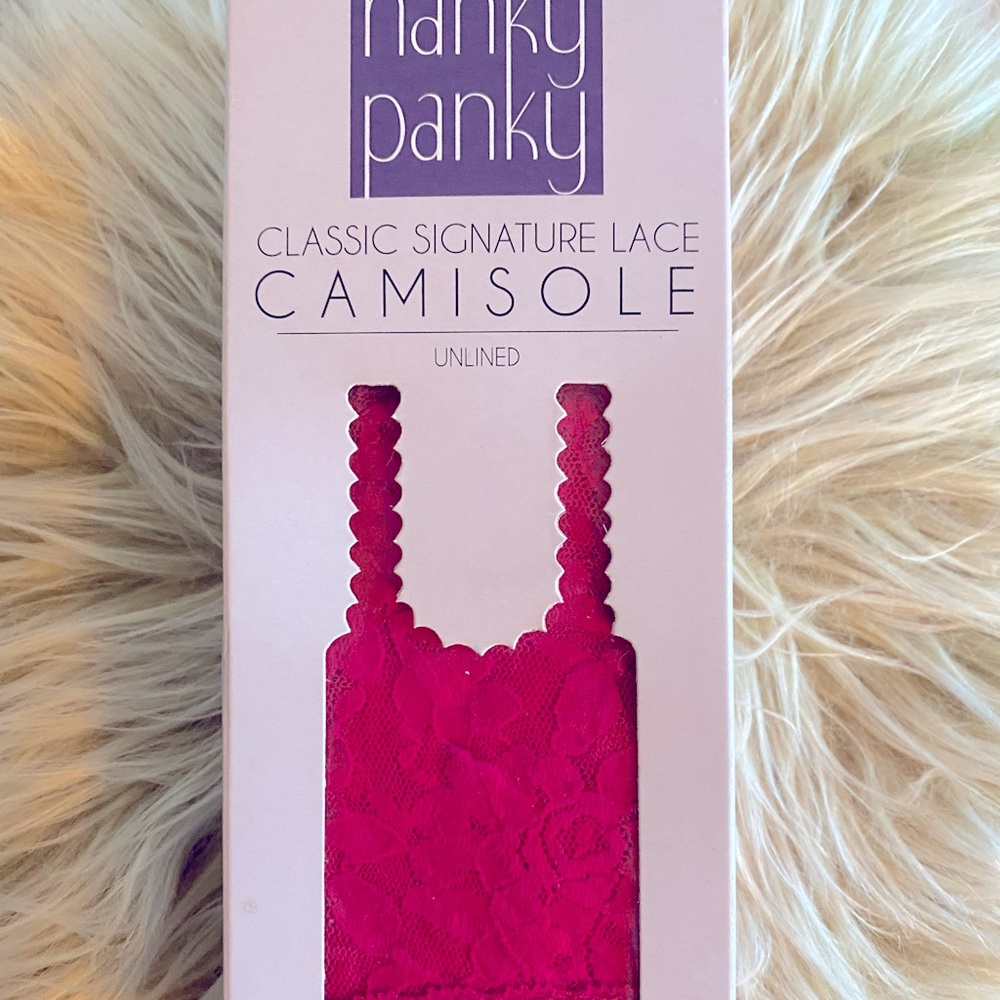 NWT Hanky Panky Hot Pink Lace Camisole